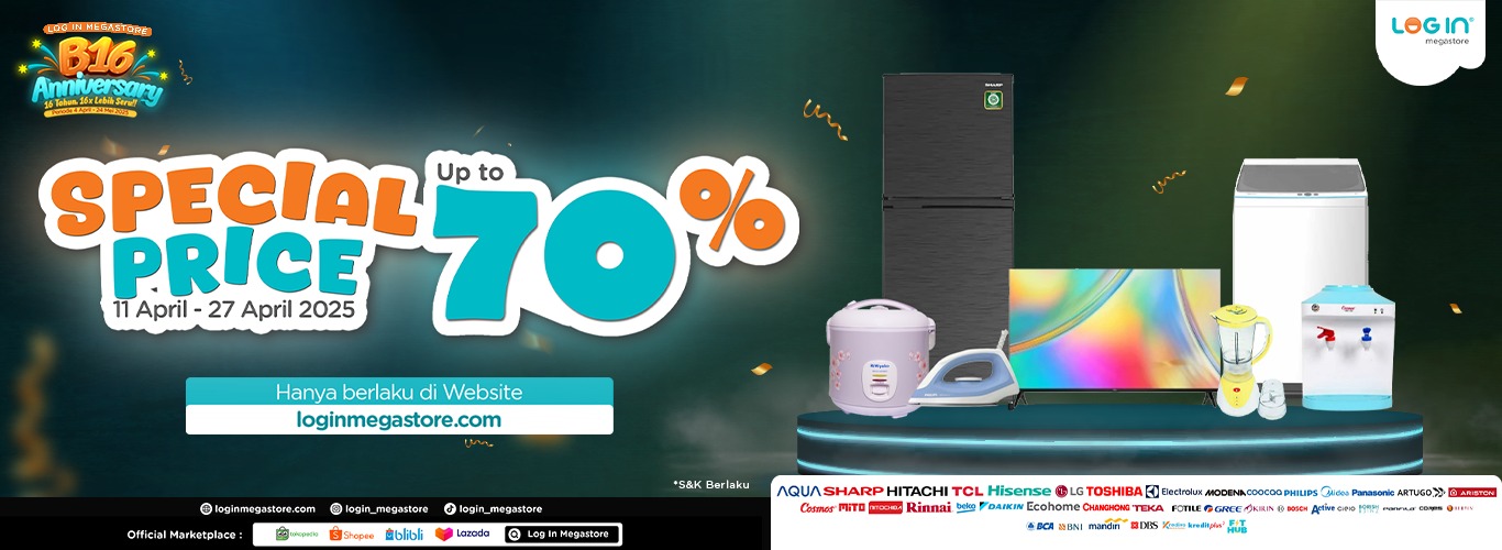 Promo Special Price Anniversary 16 - Website - Login Megastore